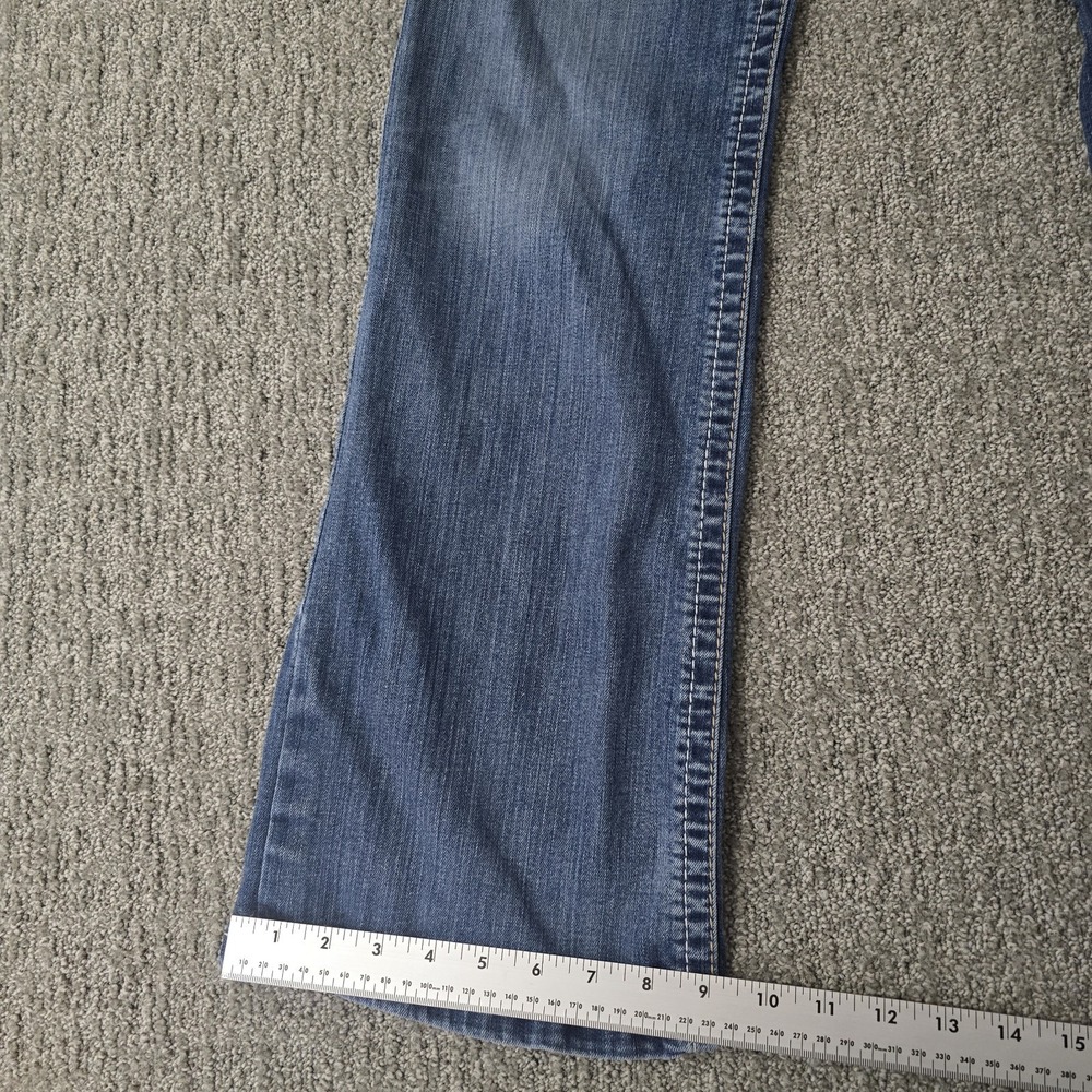 Ariat REAL Womens 32L Mid Rise Whipstitch Bootcut Jeans Ocean Western - Picture 4 of 8